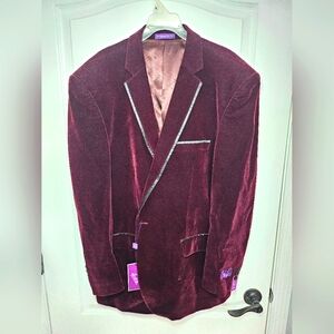 Men's Vinci Velvet Blazer NEW 2XL